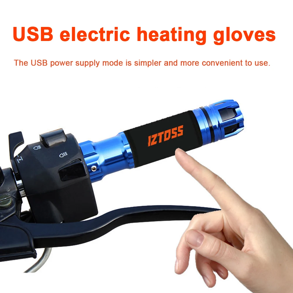 USB Handlebar Heating Warmer Cover Adjustable Electric Heating Handle Cover Non-slip Waterproof Wear-resistant Motorcycle Parts