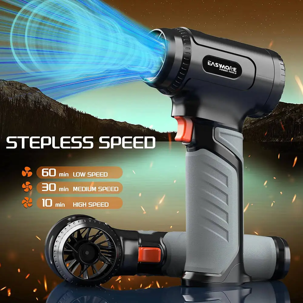 Professional Cordless 14.8V Leaf Blower Adjustable Brushless Motor Car Drying Function 4-in-1 Tool