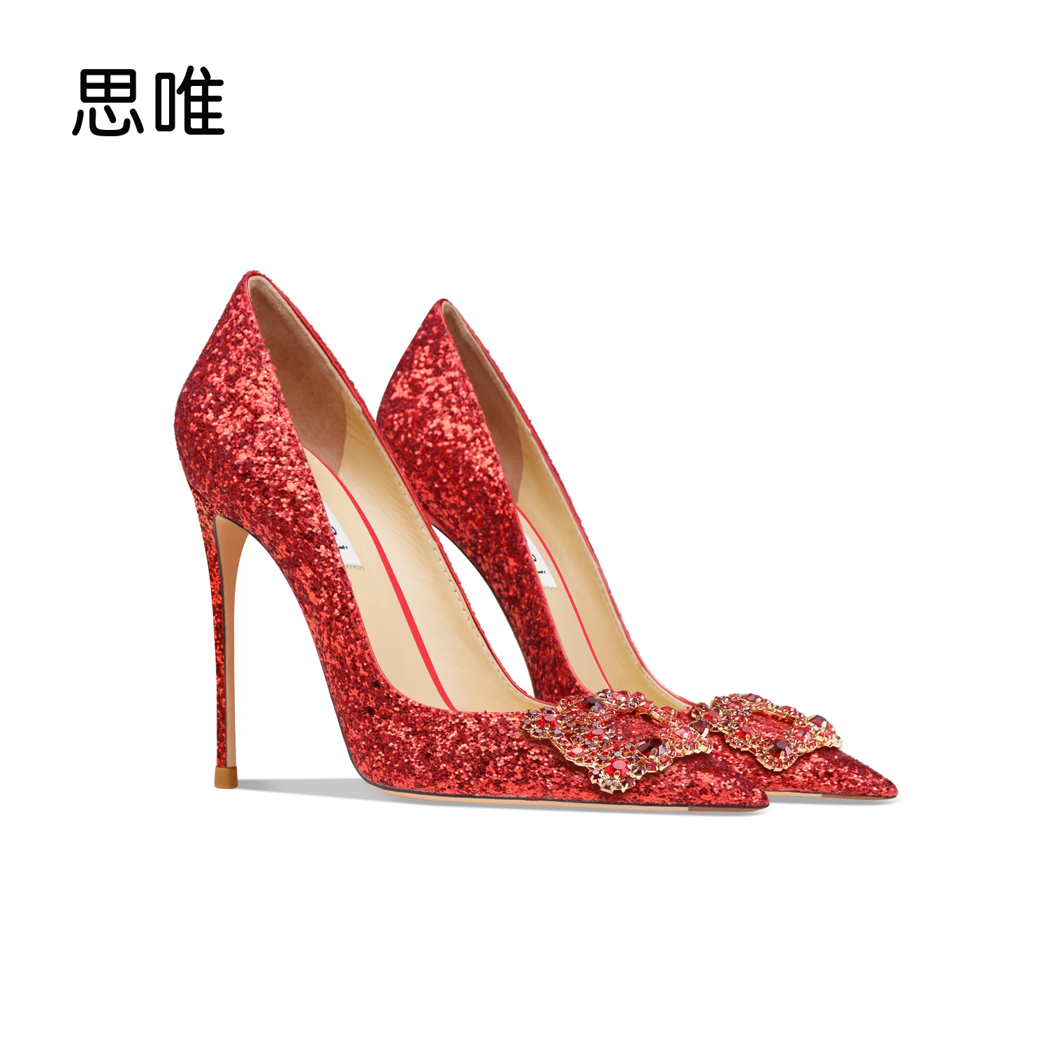 Women Pointed Toe heels Square Rhinestone Butterfly-knot Pumps Wedding Shoes Sexy Evening Dress Shoe Luxury Singles Shoes34-41