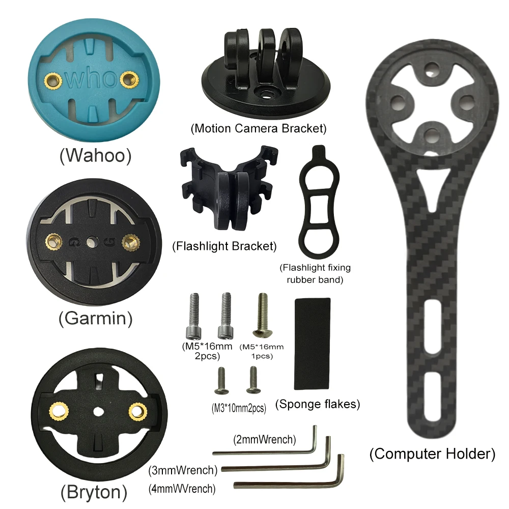 

Carbon Fiber Computer Mount Holder Bicycle Bracket Stopwatch Speedometer Road Bike Compatible For Garmin Bryton/wahoo