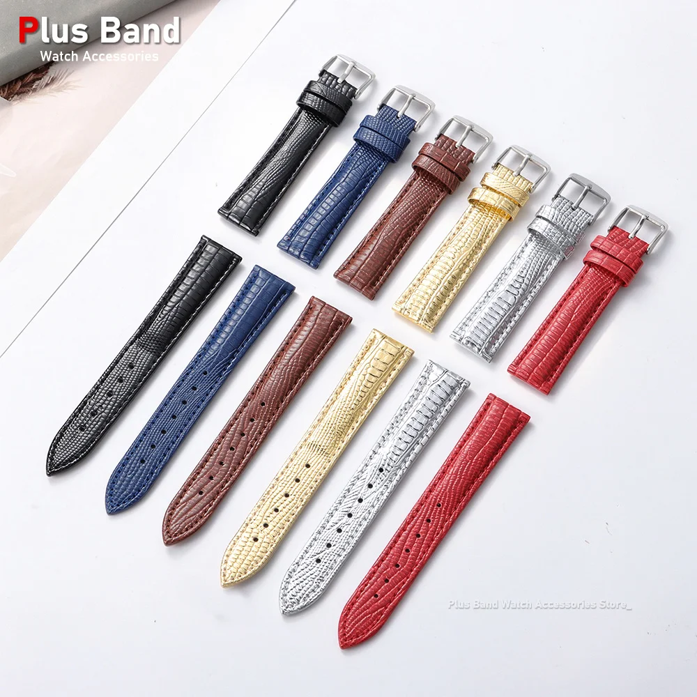 18mm 20mm 22mm Lizard Pattern Leather Watch Straps for Omega for Seiko Replacement Watchband Soft Sport Wristband Accessories