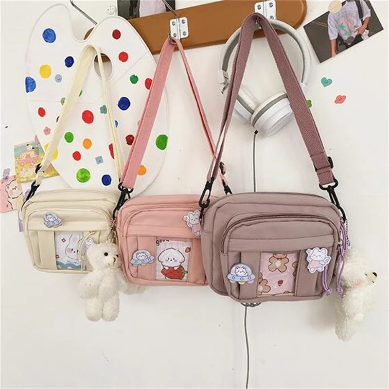 New Kawaii Bags Girls 2024 Trend JK Transparent Bag Small Crossbody Bag For Women Purses and Handbags Shoulder Bag Itabag Bolso