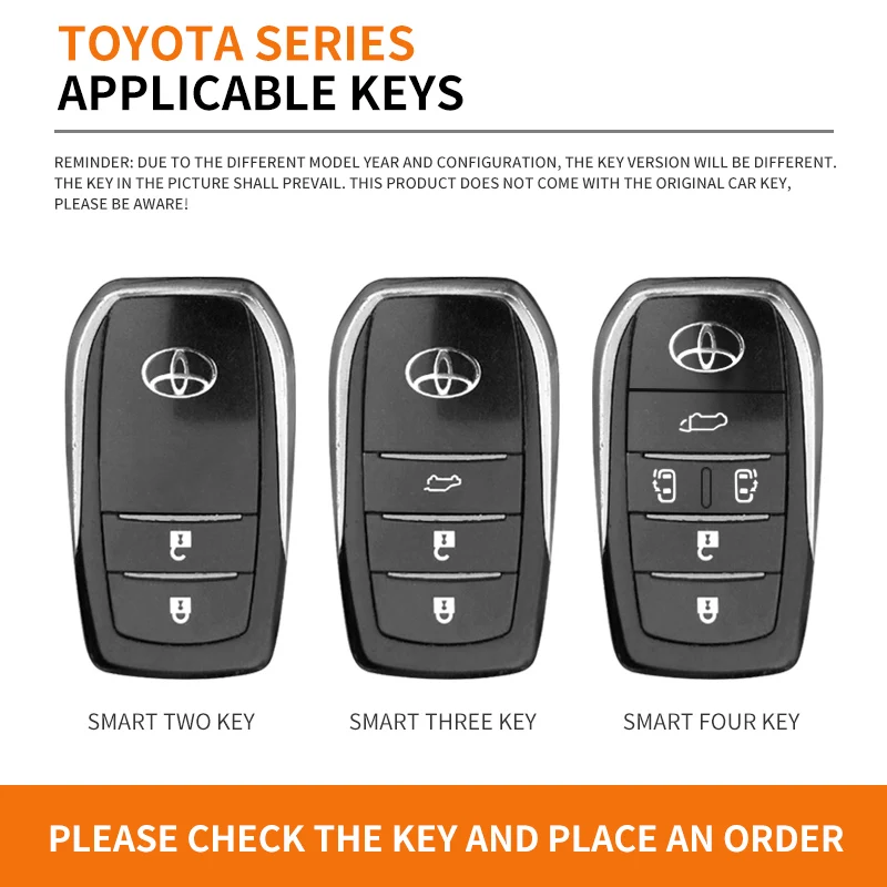 

Чехол-футляр для автомобильного ключа из сплава для Toyota Land Cruiser 200, Prado, Crown, TLK 200, Yaris Cross, Hilux, Innova, Rav4 (модель 2026 года)