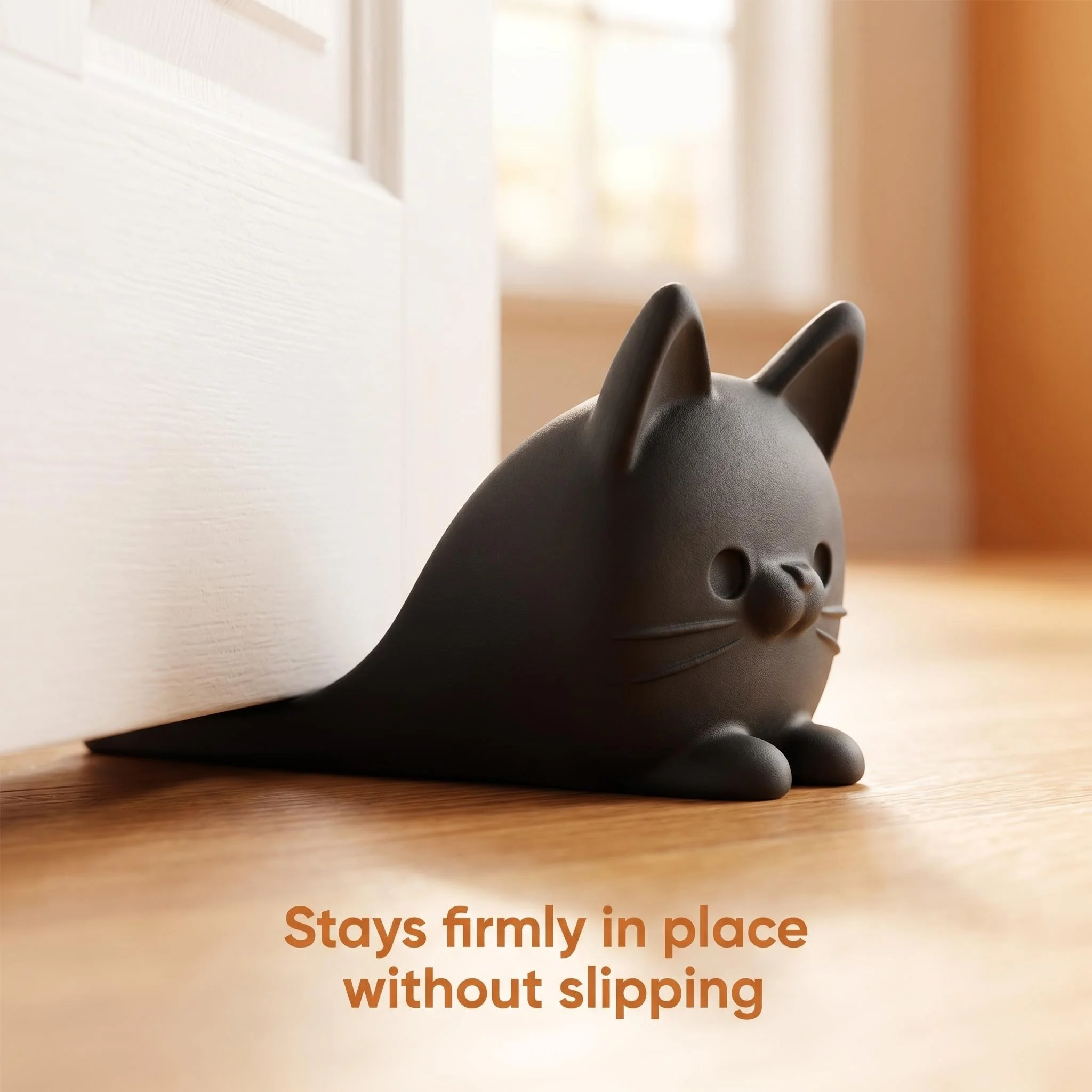 Cute Cat Door Stopper, 3D Printed Door Wedge Stopper for Bottom of Door, Non-Slip Door Holder, Decorative Stop for Bedroom - view 2