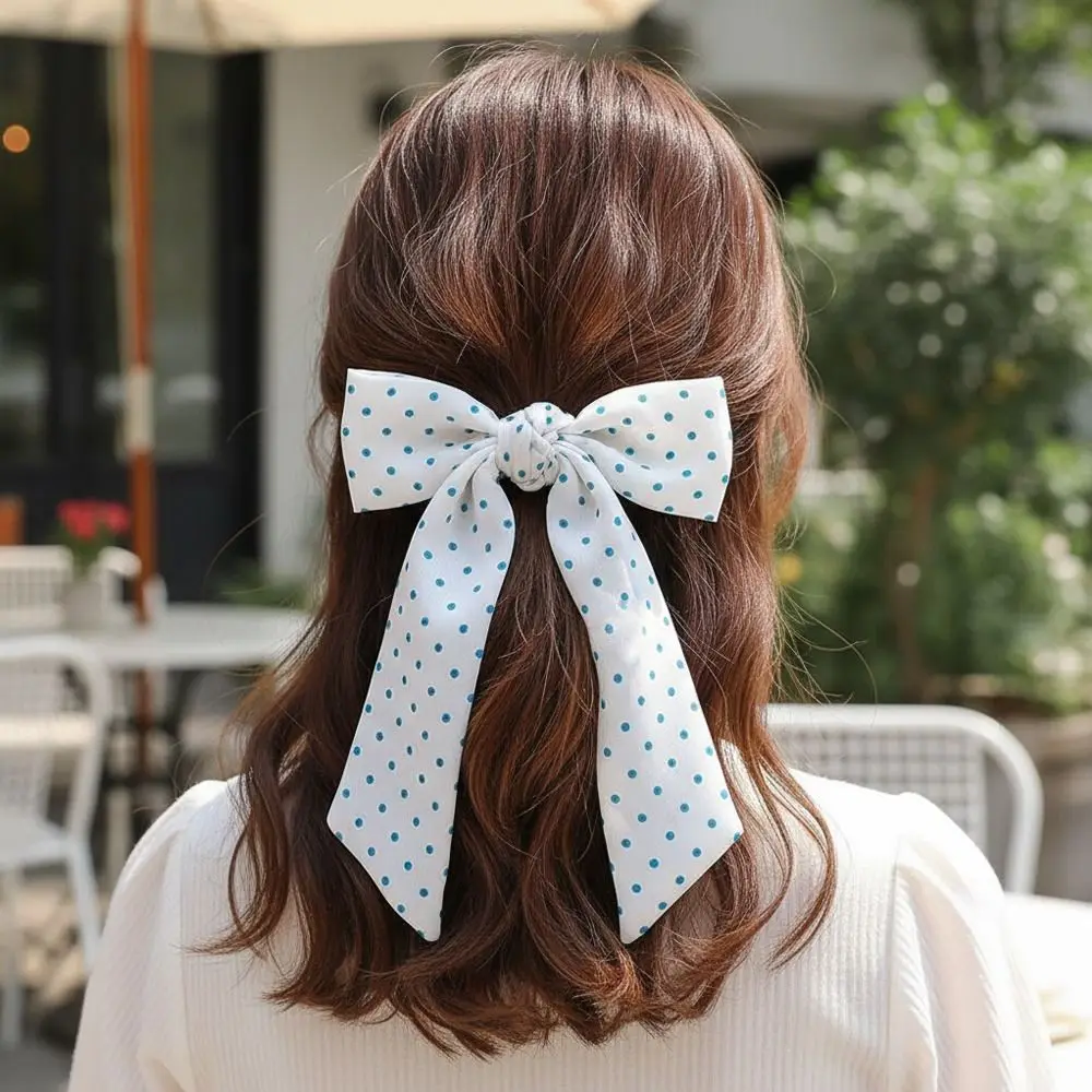 

Модная светло-голубая серия: повязка для волос в горошек, тонкая повязка на голову с цветочным узором, клетчатый платок, аксессуары для волос