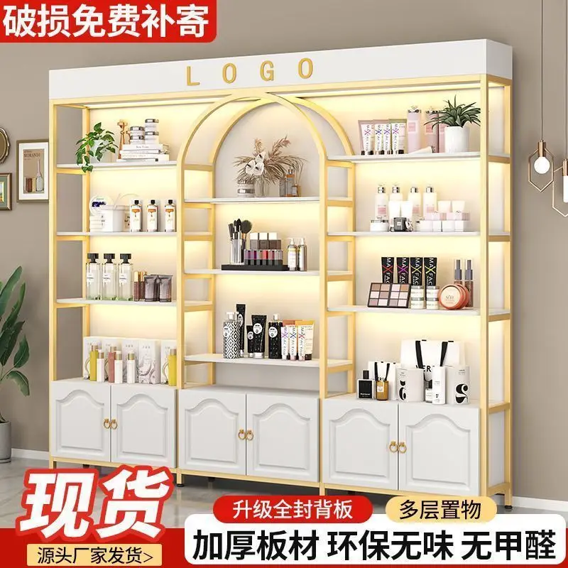 Cosmetics display cabinet Beauty salon Container Nail art products Internet celebrity live broadcast Shelf Shelf Barber shop dis