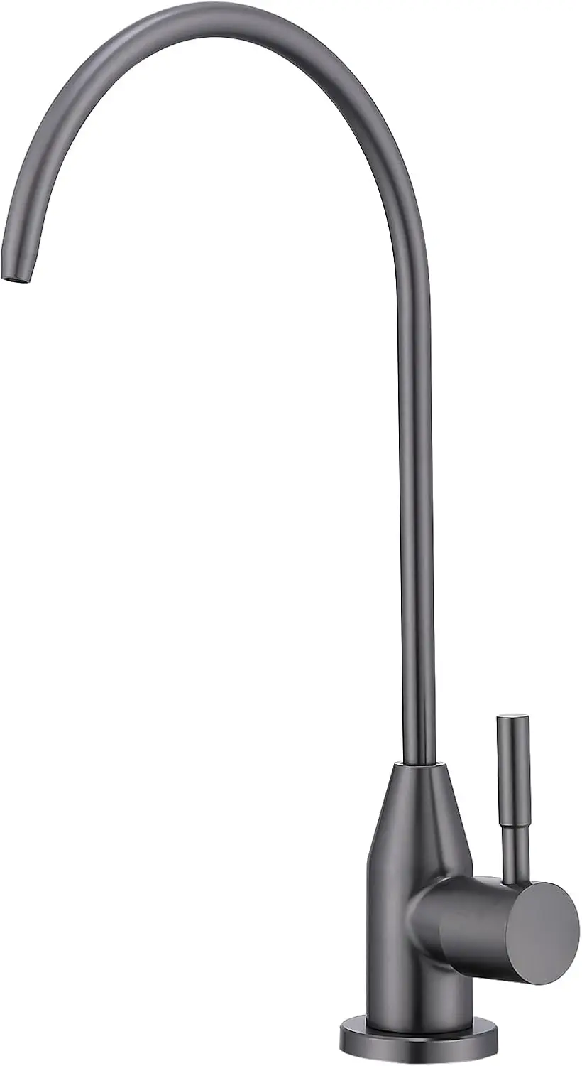 

Gunmetal Grey Stainless Steel Drinking Water Faucet for Under Sink Filter System, Non-Air Gap Kitchen Use