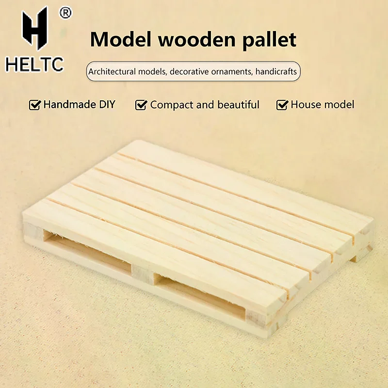 1pc Mini Wooden Pallet Beverage Coasters Drinks Insulation Pad Cup Coaster Pot Mat Desktop Ornament Placemats Table Decoration