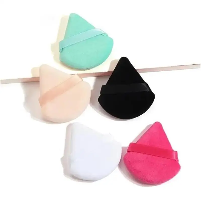 5 Pcs Powder Puff Face Soft Triangle Makeup Tool Loose Powder Body Powder Makeup Sponges Blender Contouring Under Eyes Corner