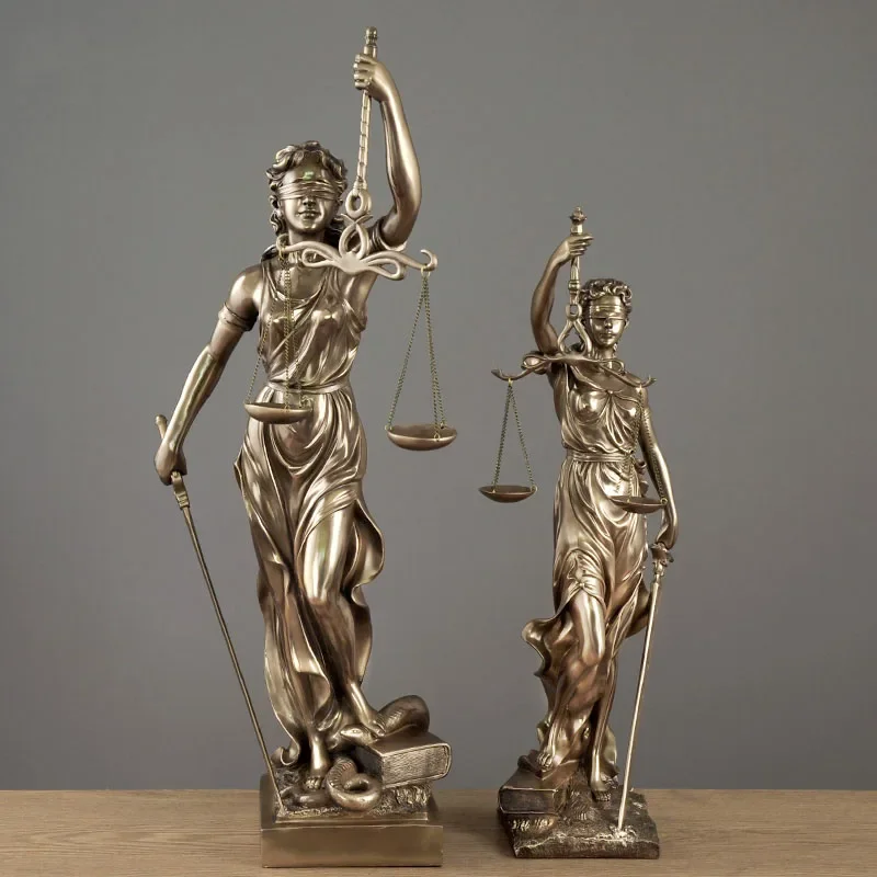 European Antique Bronze Statue Of The Greek Goddess Justice Home Decoration Accessories Resin Gypsum States And Sculptures Gift