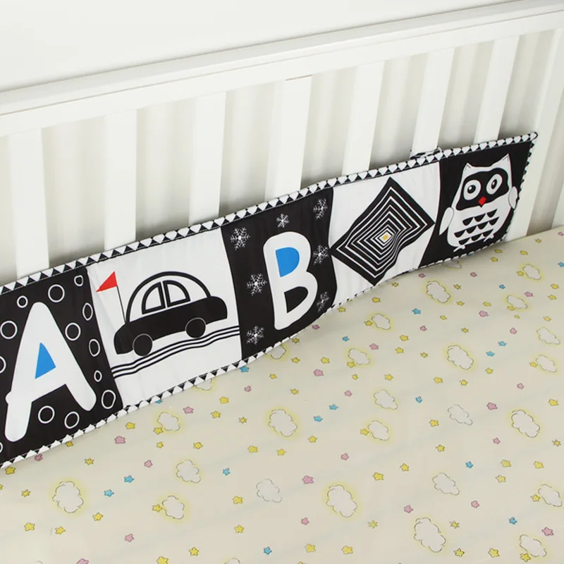 Black and White High Contrast Soft Book for Baby Educational Toys Activity Bed Cloth Book Crib Toys for Newborn 0 12 Months