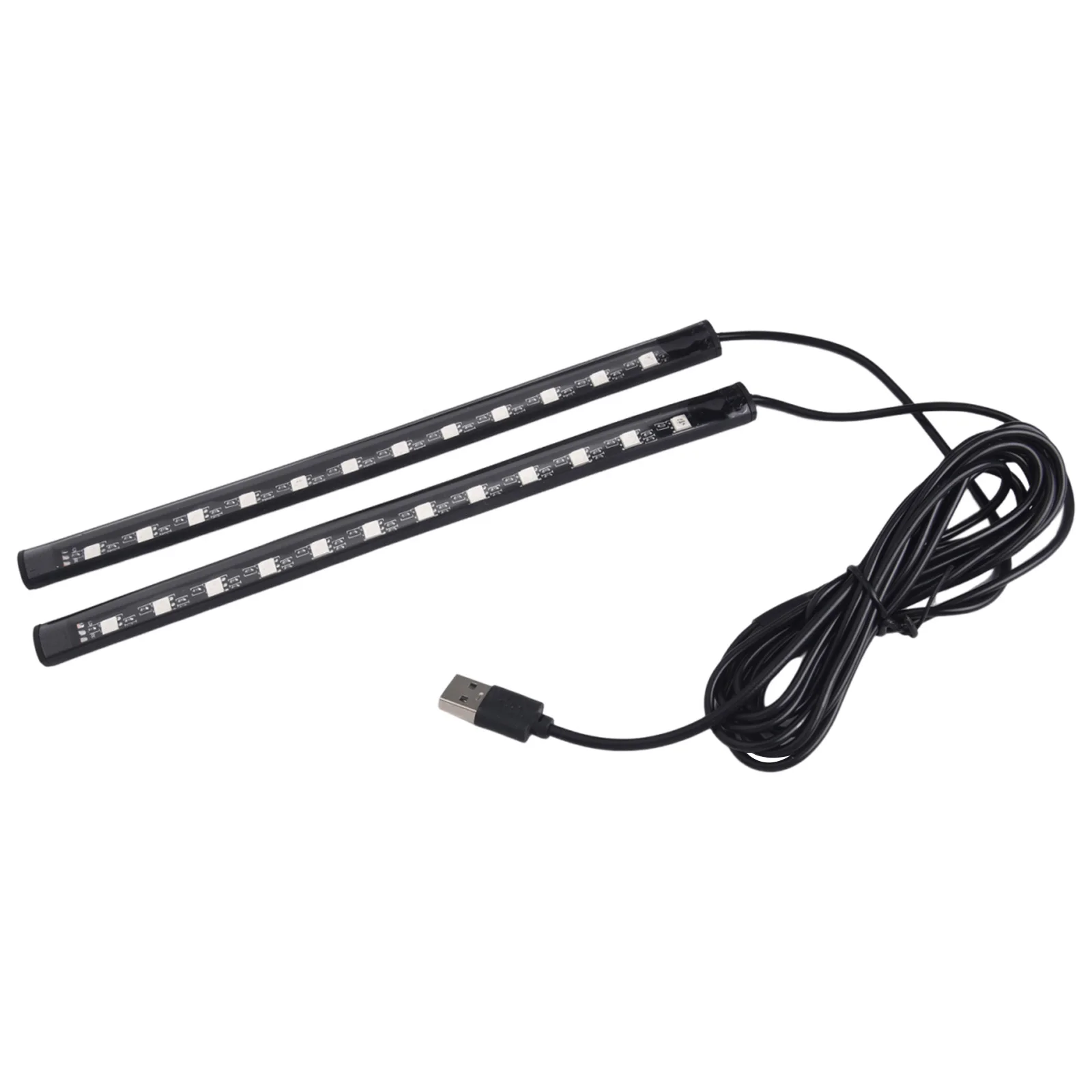 Practical LED Foot Light Strip Lamp 1.3 Meters*2 12V 4.8W Black+Transparent Pink Purple Red SMD5050 Silicone+LED