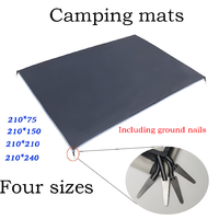 Outdoor camping mat, moisture-proof and windproof polyester plaid cloth, portable folding pocket, picnic beach mat