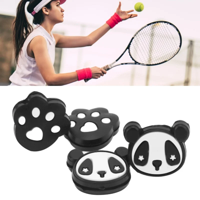 

4 шт., теннисные ракетки, амортизаторы, силикагель, милый узор, портативные гасители вибрации, спортивные аксессуары
