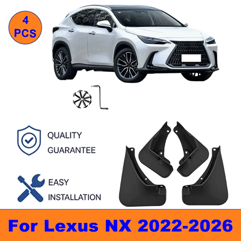 

4Pcs Mud Flaps For Lexus NX 2022-2026 - Splash Guards Front&Rear Wheel Fender Mudguards Car Exterior Protection Accessories