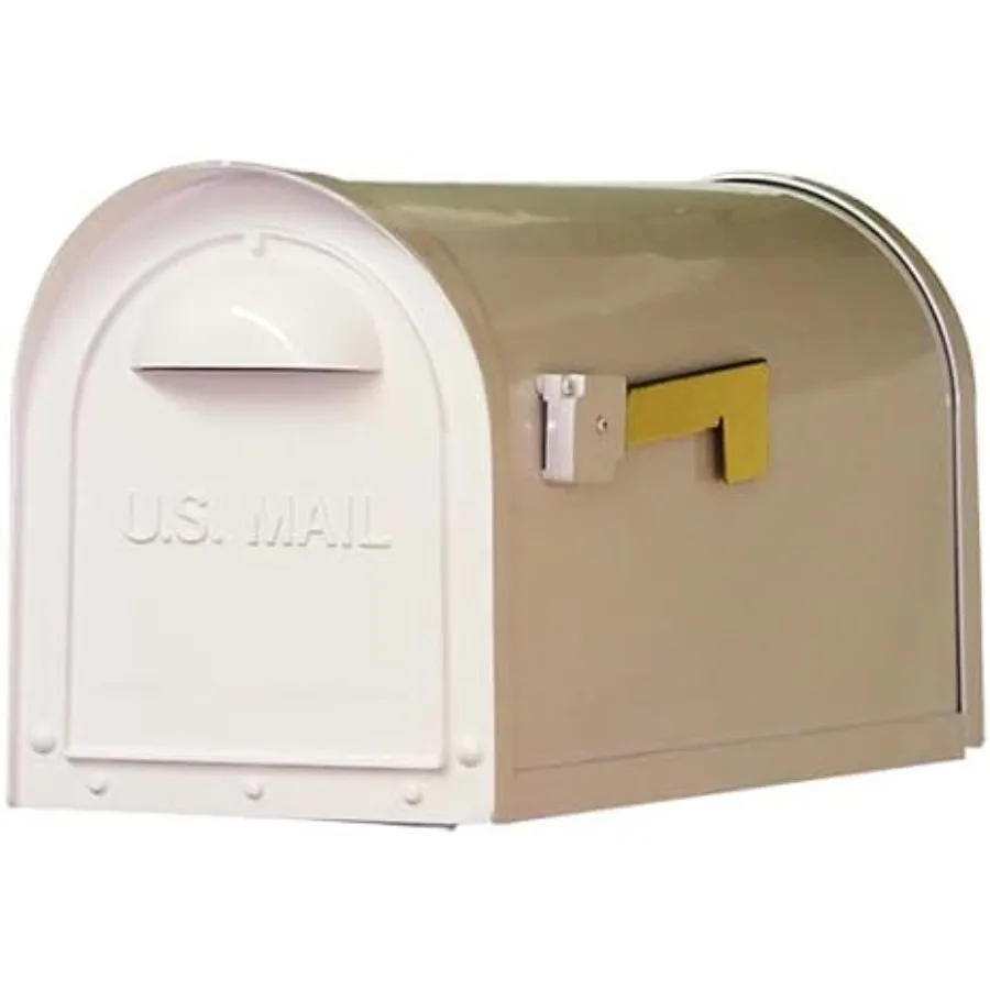 

Белый алюминиевый бордюрный почтовый ящик для крепления на стойке с классическим дизайном — идеально подходит для использования в переднем дворе в жилых условиях Прочный светильник