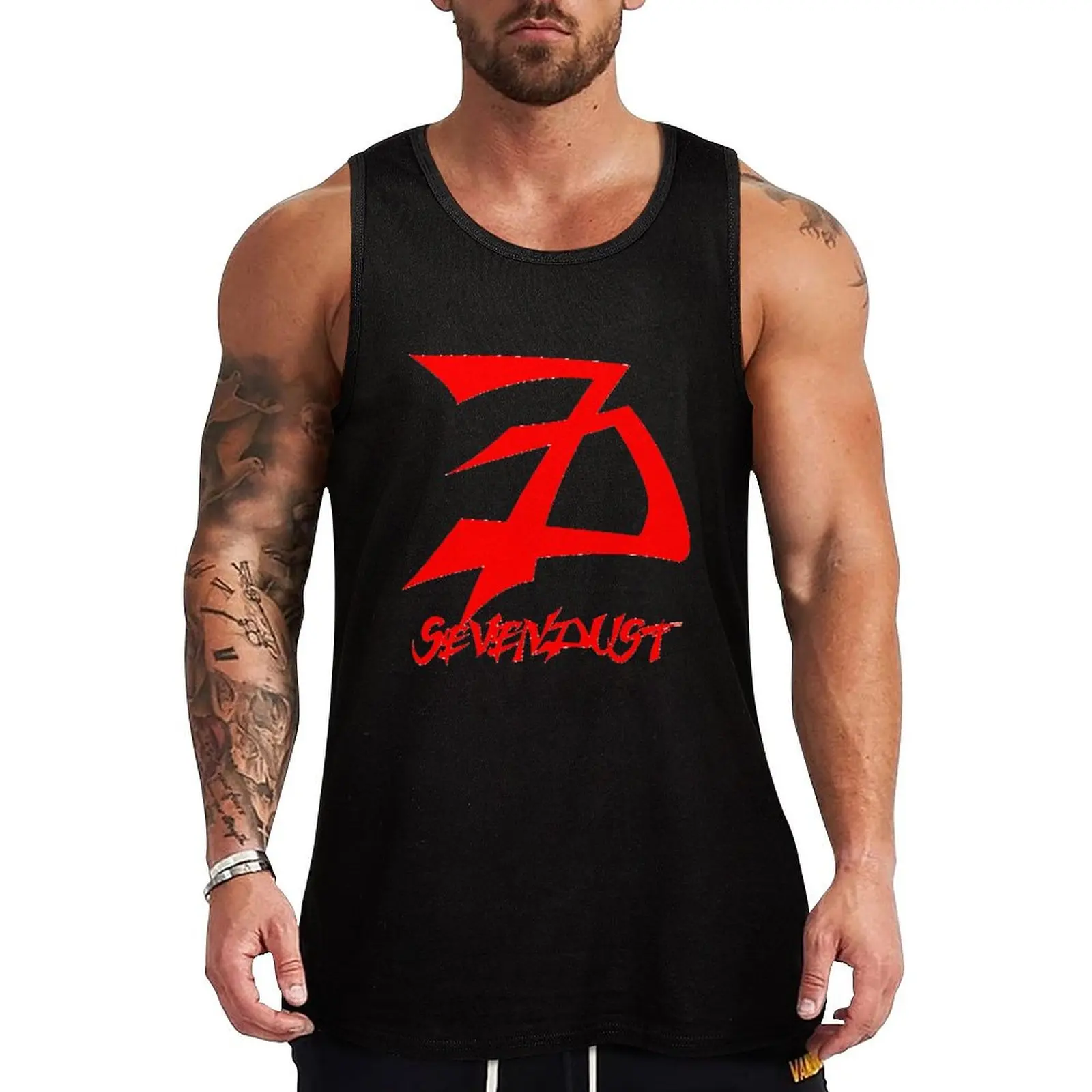 

logo Sevendust band rock 99sp Tank Top Men's t-shirts t-shirt Men's Man clothes for gym