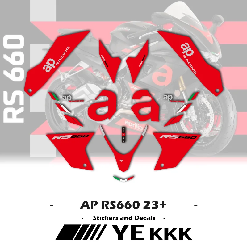 

2023 RS660 New OEM Replica Special Color Fairing Shell Sticker Decal ALL Logo For Aprilia RS660 2021 2022 2023 2024