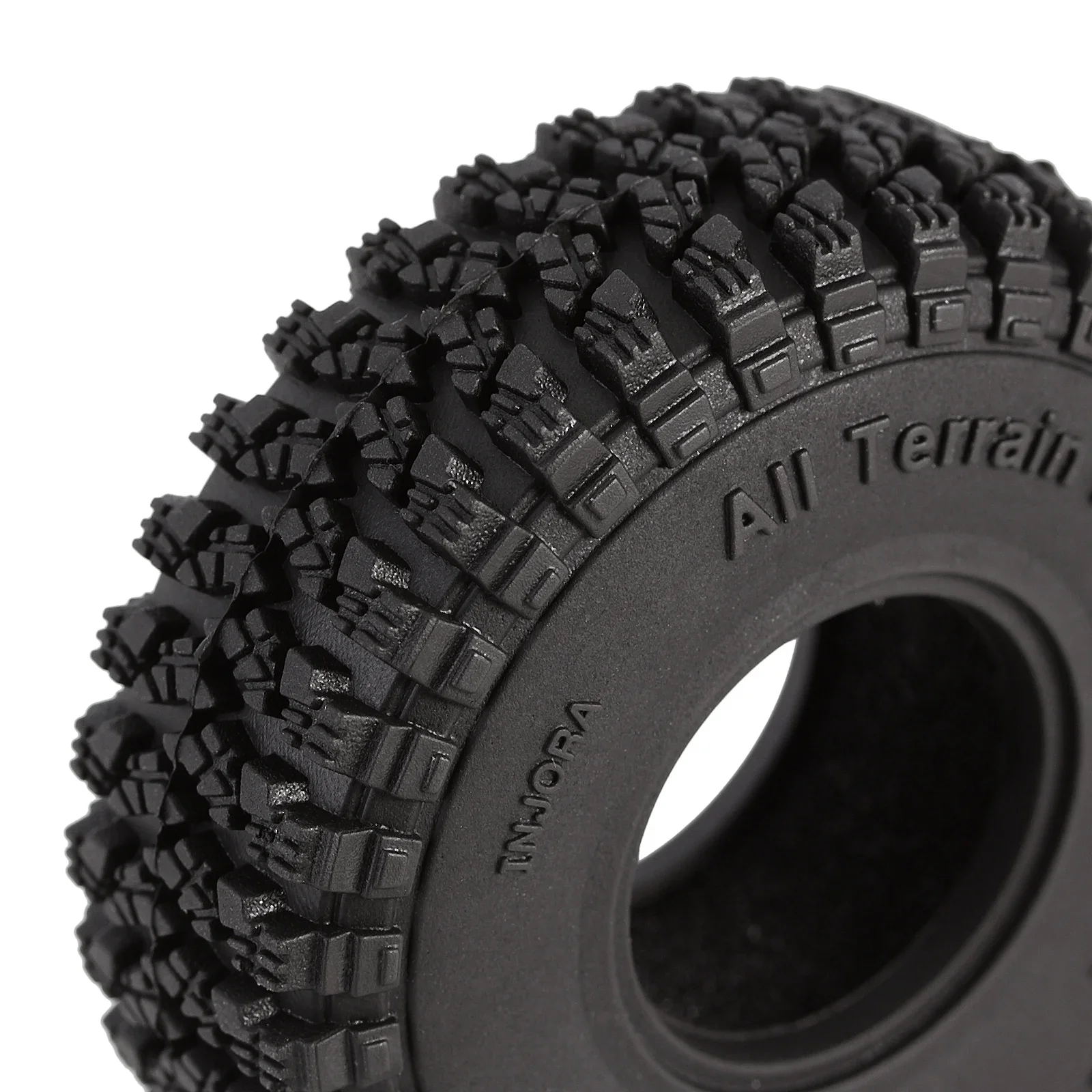 INJORA 1.0 Wheel Tires All Terrain 58*20mm Upgrade for 1/18 1/24 RC Crawler Car Axial SCX24 TRX4M AX24 (T1008)