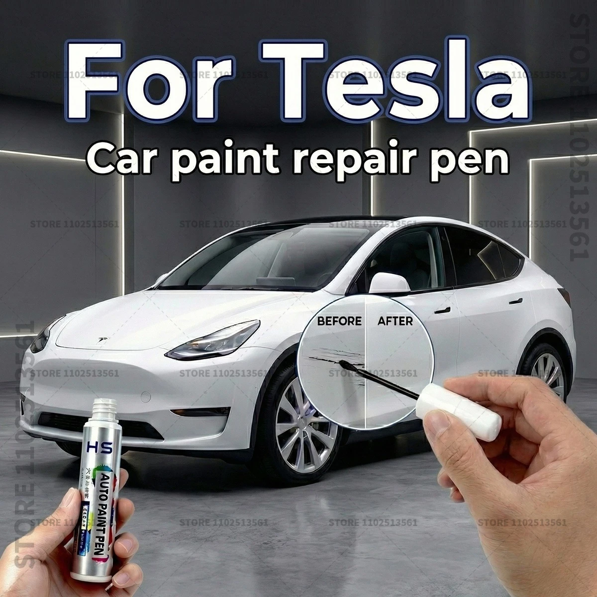 

For 2012-2025 Tesla Model 3 Y X S Car Paint repair pen Car touch up pen Black white Tesla wheel paint Repair Agent Paint Repair