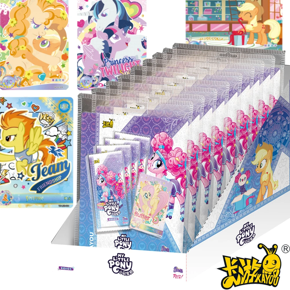 

KAYOU My Little Pony Game Collection Cards Fluttershy Twilight Sparkle Sweet Encounter Fantasy Rainbow Card Kids Favorite Gifts