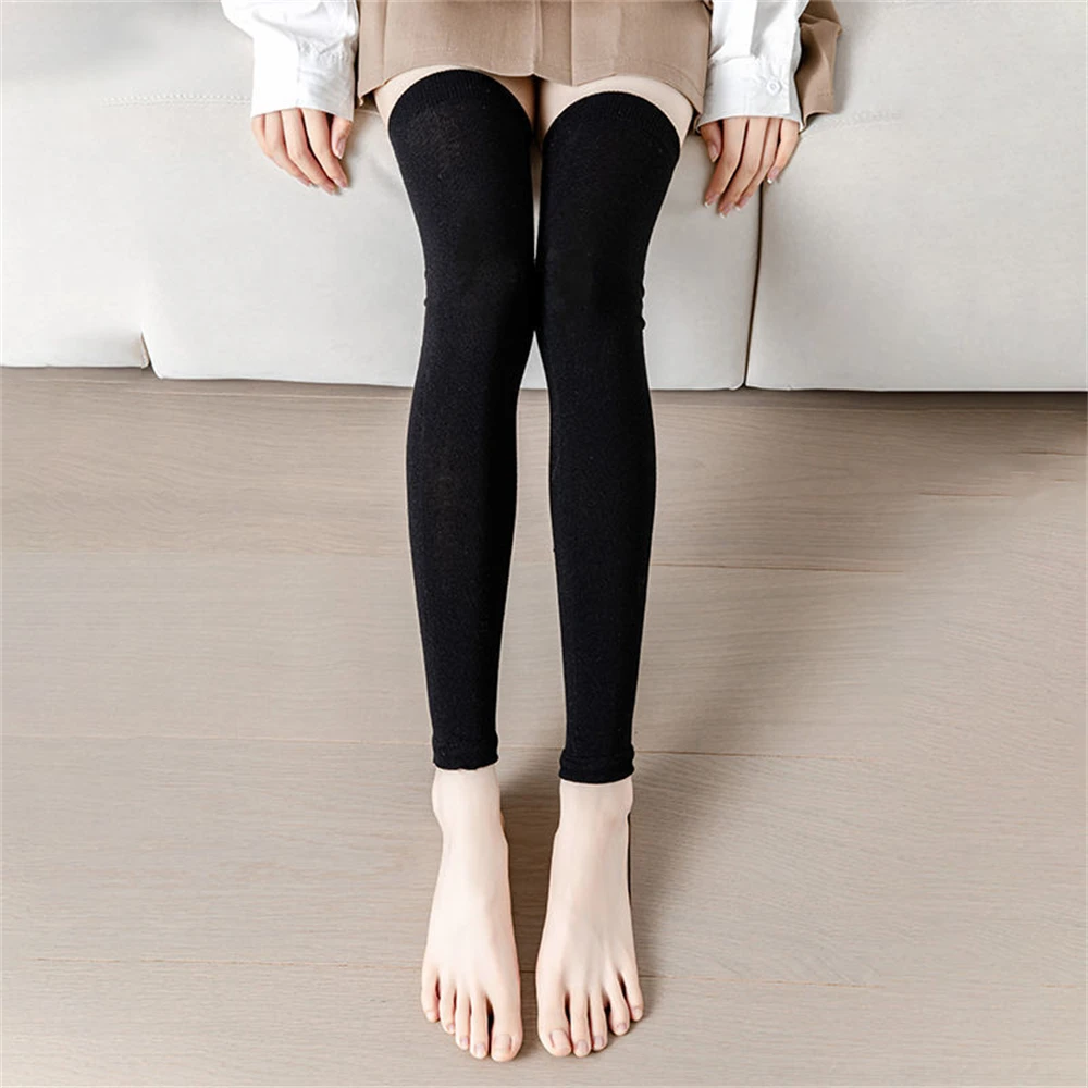 1 pair Over-the-knee Knee Pads Socks Covers Women's Summer Thin Cotton High-tube Air Condition Room Warmth Stockings Leg Warmers