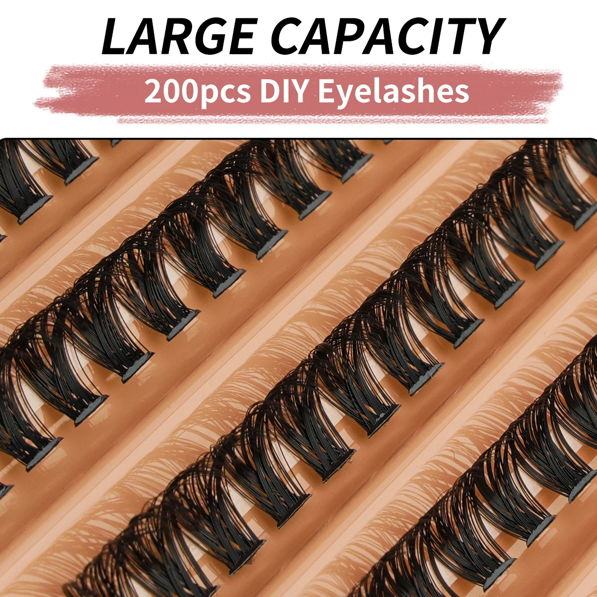 8–16 mm einzelnes Cluster-Wimpern-Set, natürliche künstliche Nerzwimpern, wiederverwendbar, DIY-Tablett, Wimpernverlängerung, dickes Volumen, falsche Wimpern-Set – Detail 7