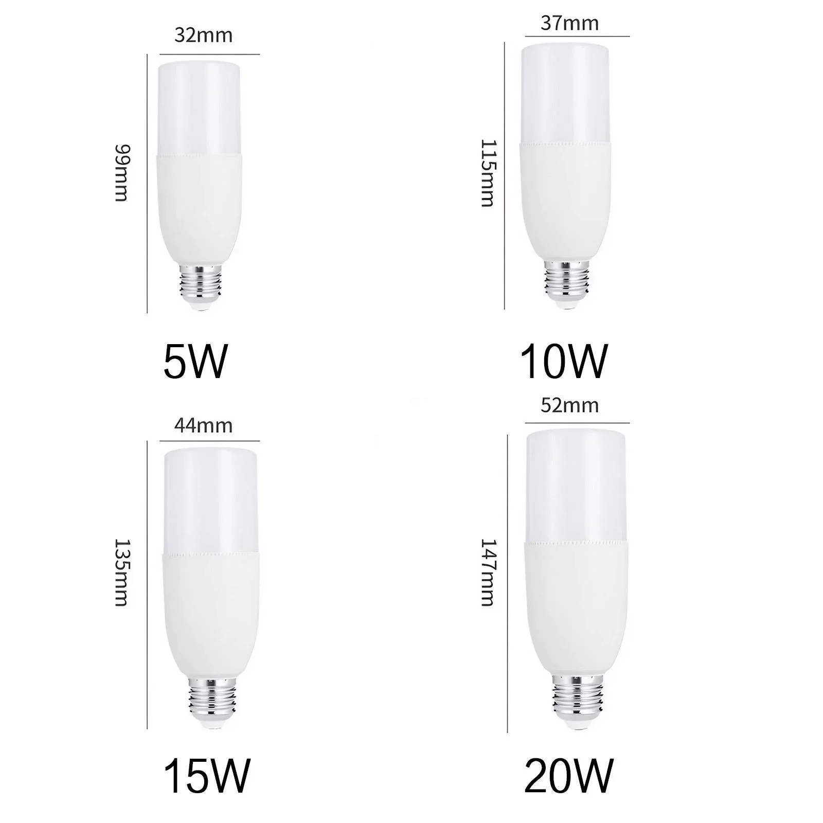 Multiple Wattages Available! High-Brightness E27 LED Bulb Energy-efficient Home Lighting (5W/10W/15W/20W)