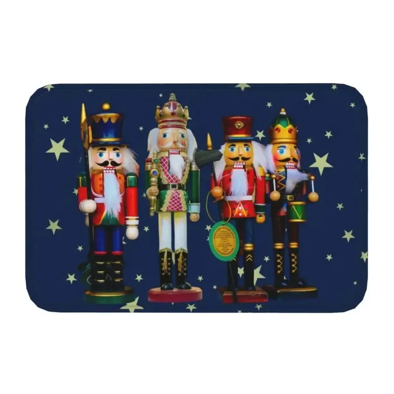 Can Be Used for Christmas and New Year! Nutcracker Soldier Doormat Cute Doll Print Kitchen Bathroom Living Room Non-slip Carpet