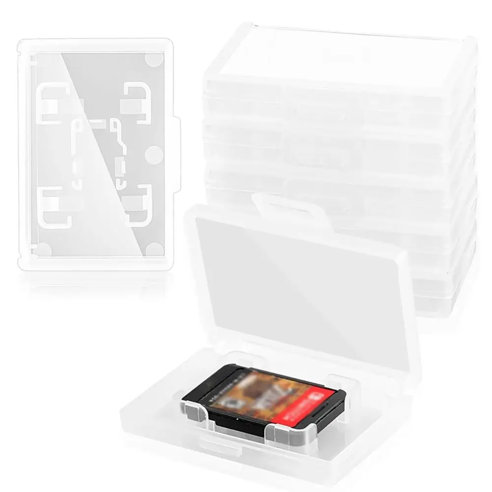 Clear Game Cartridge Case Universal Durable Memory Card Case Gaming TF Card Holder for Nintendo Switch OLED/Switch Lite