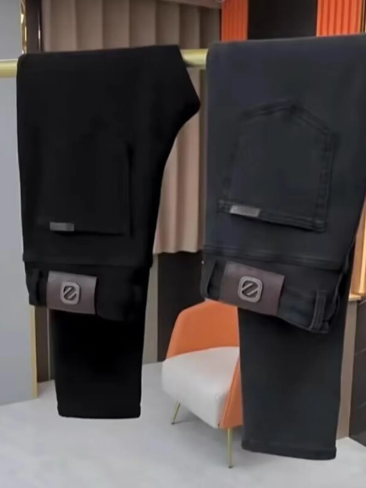 

Осенние новые мужские джинсы Sle, повседневные черные облегающие эластичные длинные брюки для отдыха, металлические украшения, 3D износостойкие к порезам