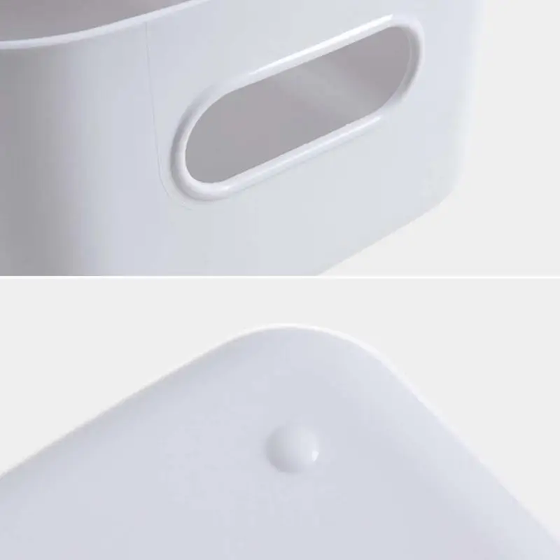 Bathroom Storage Bins Plastics Baskets For Shelves Suitable Home Pantry Plastics Storage Box With Handles For Organizing Closets