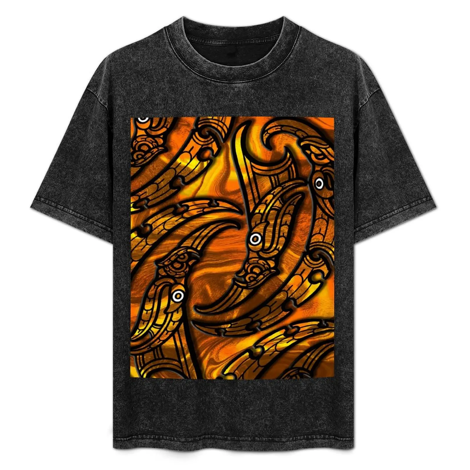 

TNT - manaia moko yellow T-Shirt tops aesthetic clothes Men's t-shirt