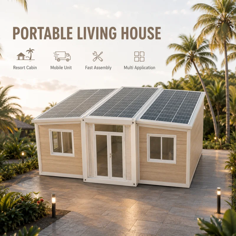 Modern Expandable Steel Folding Container House Prefabricated 2-3 Bedroom Villa for Commercial Use 20 FT 40FT Model Available