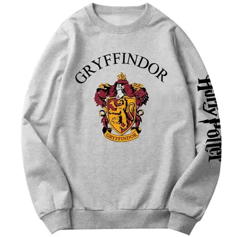 Harry Potter Co Branded Top for Students, College Style, Autumn and Winter Coat, Men's and Women's Loose Round Neck Hoodie