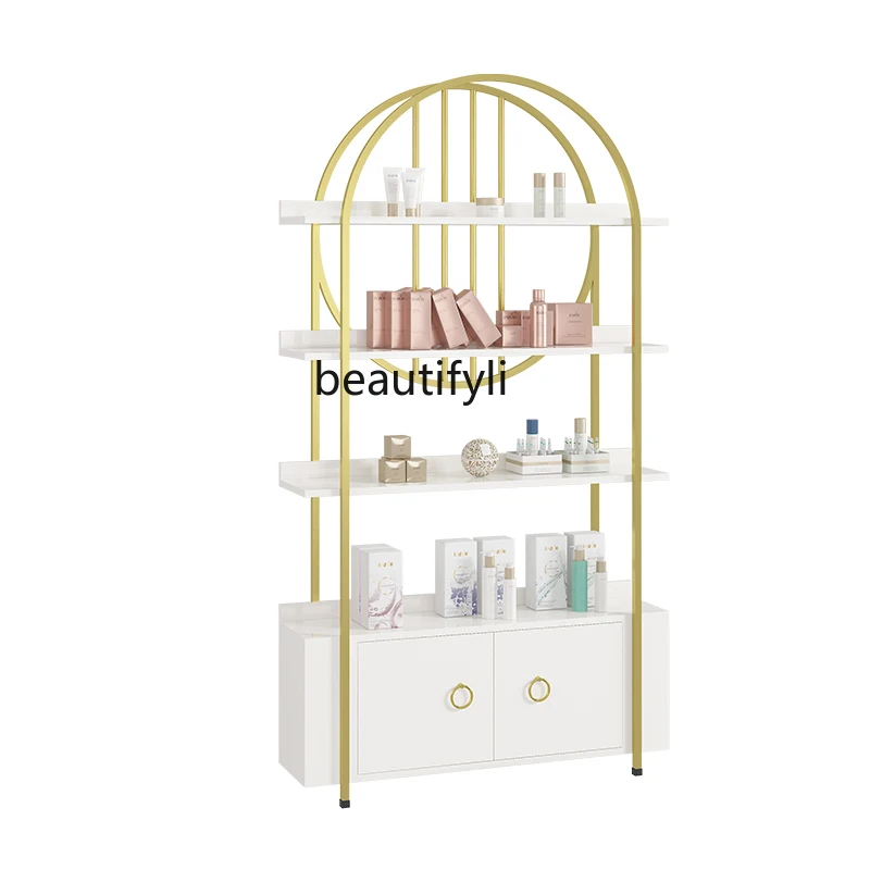 Cosmetics Skin Care Products Beauty Salon Product Display Cabinet Hairdressing Nail Storage Container High-End with Light