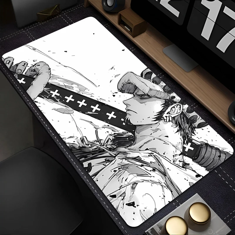 

Gaming Mouse Pad one piece Law Anime PC Computer Gamer Desk Mouse Mat For CS GO Office Laptop Kawaii Edge White 90x40cm Mousepad