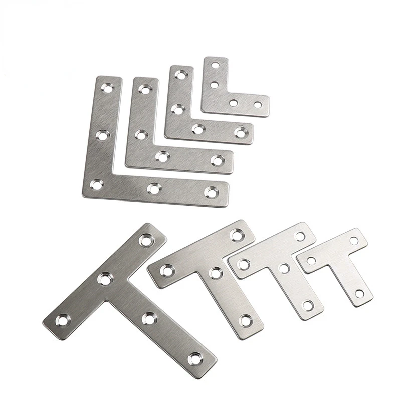 Stainless Steel 90 Degree L/T Flat Table and Chair Corner Plate Connecting Piece Fixing Bracket