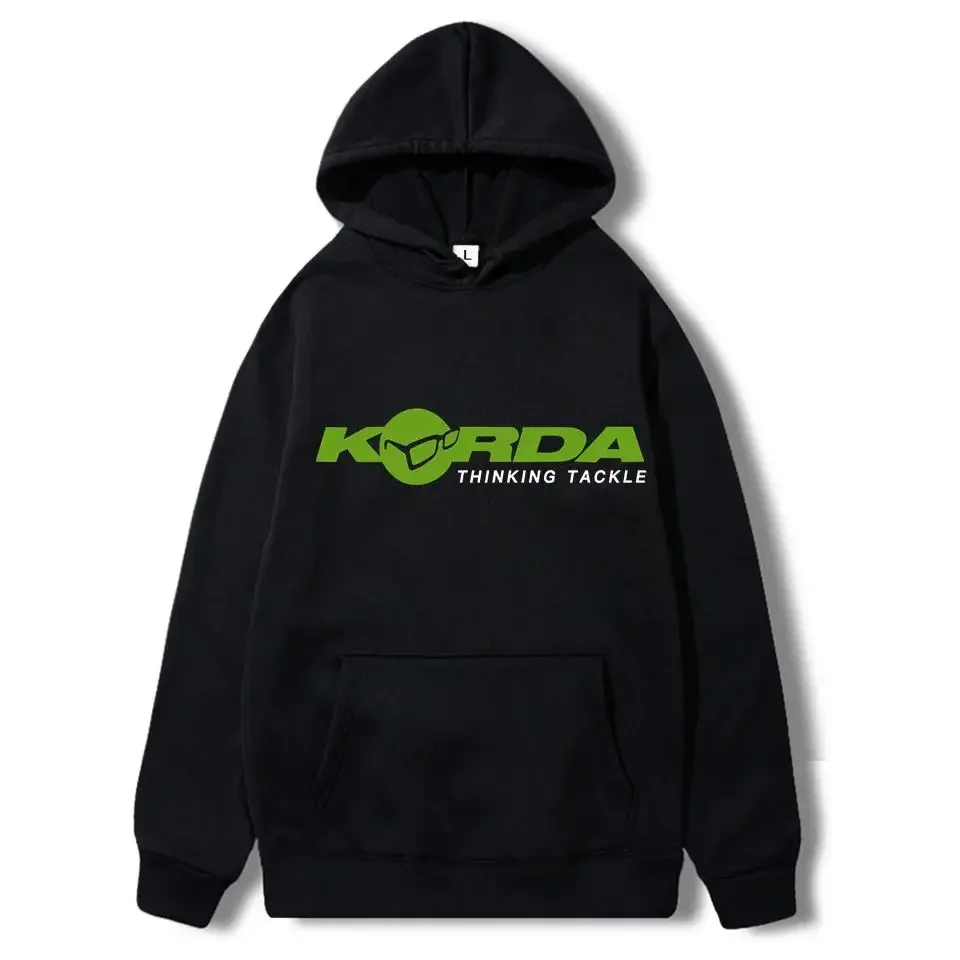 Korda Inspired Tribute Angling Fishing Fish Carp Hooded Sweatshirts Male Fleece Warm Hoodies Autumn Winter Men Pullover Clothes