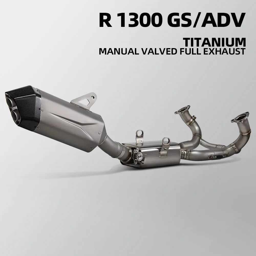 

Для BMW R1300R R1300RS R1300GS ADV выхлопная система мотоцикла полностью титановая система модификация ручного клапана коллектор надеваемый комплект глушителя