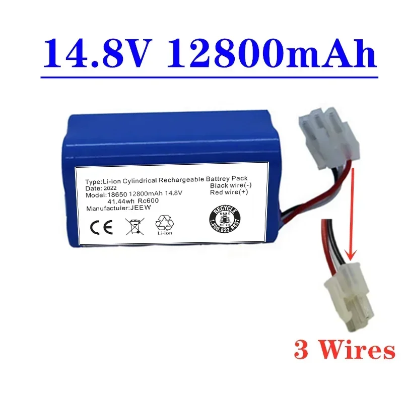 New Li-Ion 14.8V 12800mAh Battery for ICLEBO ARTE YCR-M05 POP YCR-M05-P Smart YCR-M04-1 Smart YCR-M05-10 YCR-M05-30 YCR-M05-50