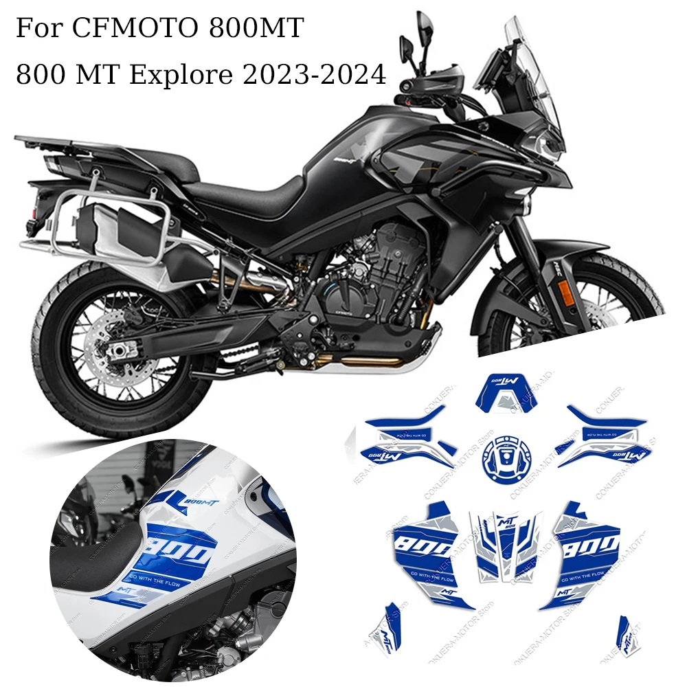 For CF MOTO 800MT 800 MT Explore 2023-2024 Motorcycle 3D Gels Epoxy Resin Sticker Protection Kit