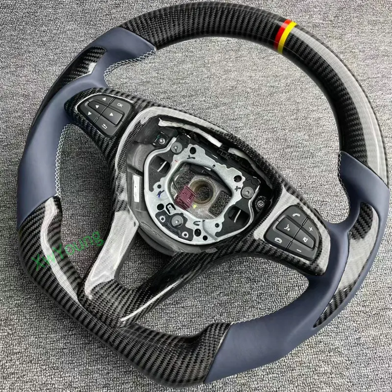 For Mercedes-benz W204 W205 W212 W218 W253 C205 C200L GLC GLE 100% Real Carbon Fiber Steering Wheel