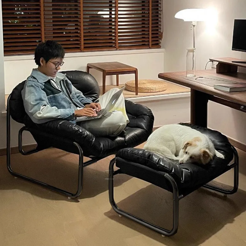 Sofa malas A2C untuk rumah, kursi santai tunggal gaya Vintage, apartemen kecil, kursi balkon, kursi malas ruang tamu nyaman