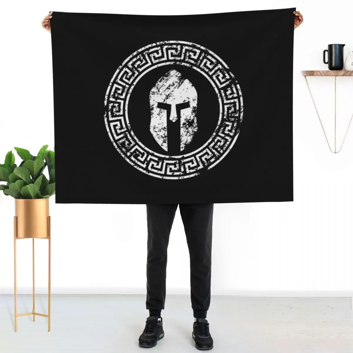 Spartan Throw Blanket Sleeping Bag Baby Flannel Fabric Cute Decoratives Sofas Blankets