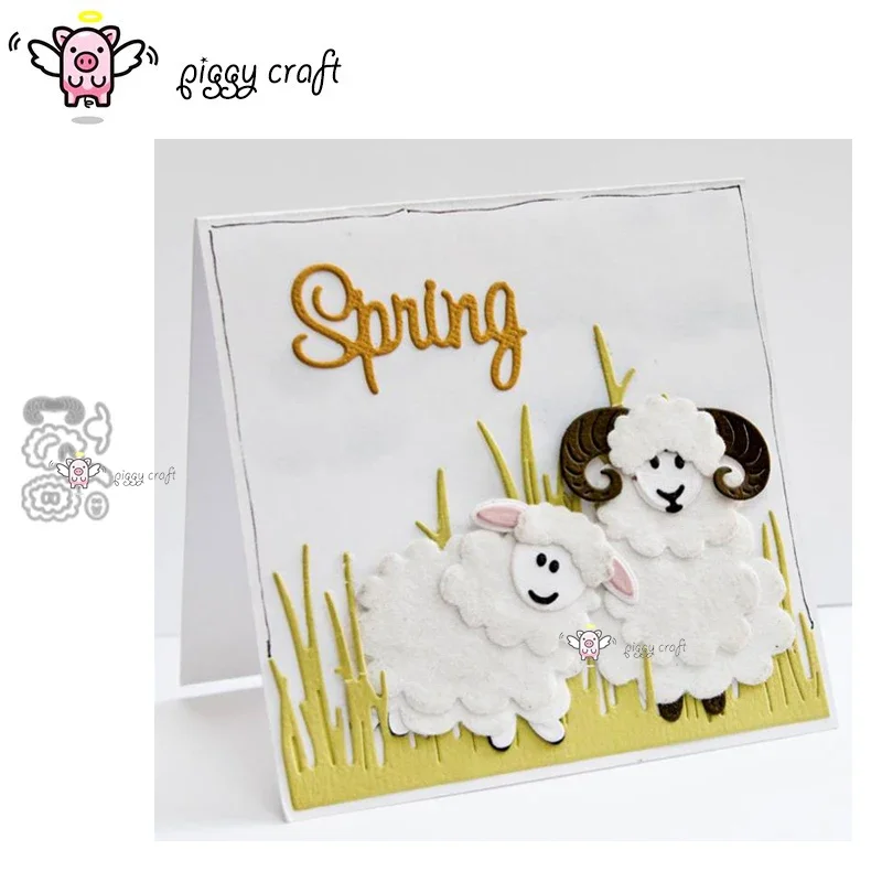 

Металлические вырубные формы Piggy Craft: штампы для вырезания, трафареты для скрапбукинга, декоративные элементы в виде овец, ножи для рукоделия, лезвия для вырубки, трафареты-штампы