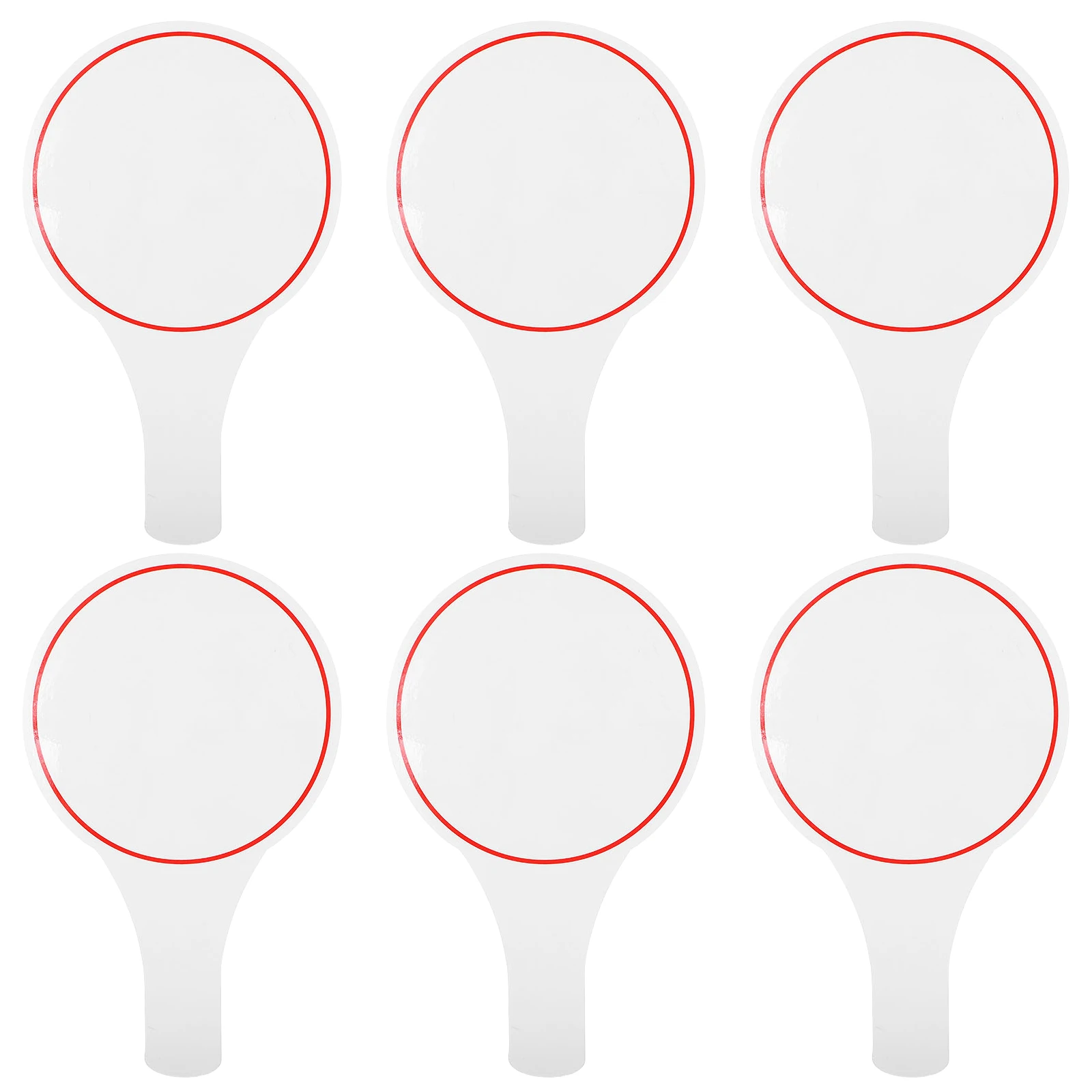 

6pcs Scoreboard Handheld Whiteboard Dry Erase Auction Paddle Mini Boards for Students 15x25cm Flexible Rewritable