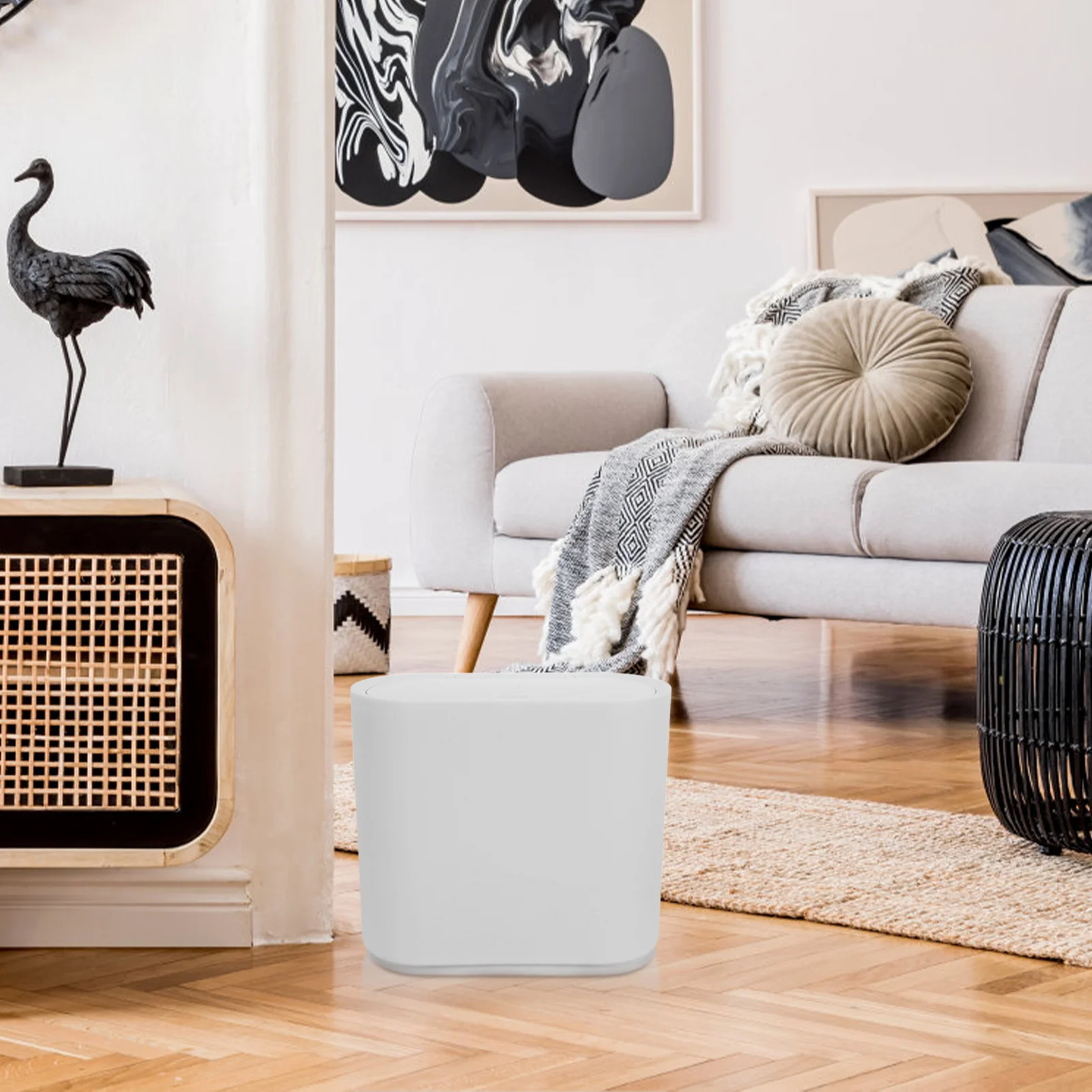 

1pcs Press Top Trash Can Slim For Bathroom Bedroom Kitchen Office Plastic Waste Bin Narrow Garbage Can Home Decor