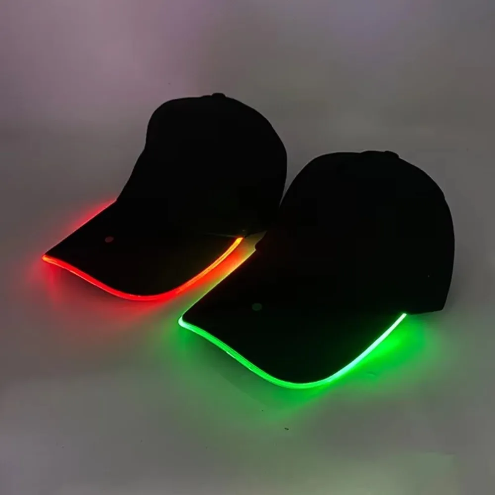 Adjustable LED Light up Baseball Hat Three Gears Sun Protection LED Light Up Hat Costumes Accessory Glowing Light Cap