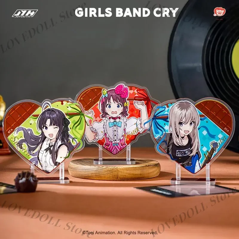 

Акриловая подставка-орнамент «Аниме-девочки из группы Cry Love» в Q-версии: милая модель, декор для косплея, подарок, аксессуар, игрушка